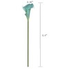 Duovlo 20pcs Calla Lily Bridal Wedding Bouquet Lataex Real Touch Artificial Flower Home Party Decor (Lake Blue) - 2 of 4