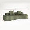 VASIP Modular Compressed Sofa,Space-Saving Design, Soft Curved Style,for Living Room, Apartment, Bedroom,Beige - 3 of 4