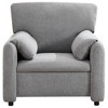 NicBex Modern Accent Chair Oversized Arm Chair Sofa Chair Comfy Chair for Living Room, Reading Room, Bedroom, Gray - 3 of 4