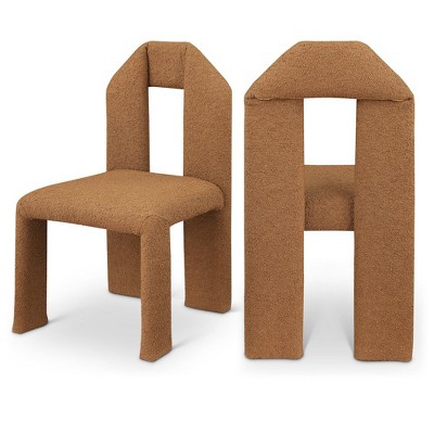 Meridian Furniture,Bennett Boucle Fabric Dining Chair, Set of 2