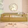 Lycvki Wood Children's Floor Bed with Security Barrier and Door - 2 of 4