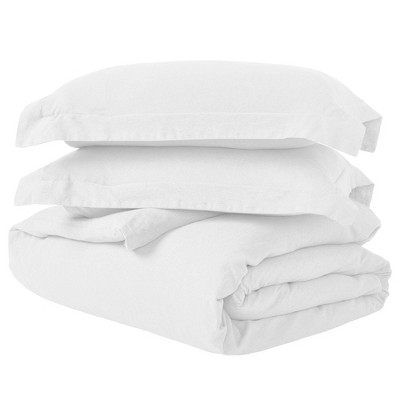 Cotton Linen Garment Washed 3 Piece Duvet Cover Set by Blue Nile Mills
