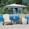 3-Piece Rocking Bistro Set, Outdoor Furniture with Thick Cushions, Rockers, 2-Tier Table, Metal Frame Oversize Rattan, Ideal for Garden - 2 of 4