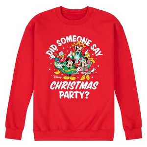 Men's - Disney - Did Someone Say Christmas Party Graphic Fleece Sweatshirt - 1 of 4