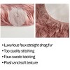 Sheepskin Throw Rug – Faux Fur 2x5-Foot High Pile Runner – Soft and Plush Mat for Bedroom, Kitchen, Bathroom, Nursery and Office by Lavish Home (Pink) - 3 of 4