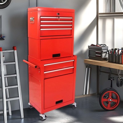 NicBex 6-Drawer Rolling Tool Chest Mobile Tool Cart with Wheels and Storage Cabinets for Garage and Warehouse