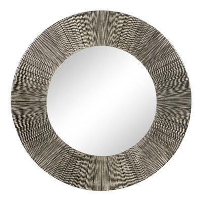 Modern Aluminum Decorative Wall Mirror Gray - Olivia & May