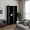 HomeRoots Set of Two Black Wood Multi Tier Bookcases - 2 of 4