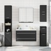 CLIHOME Modern 2 Doors Wall-Mounted Bathroom Mirror Cabinet Engineered Wood Medium Mirror - 2 of 4