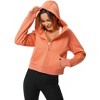 Coolmee Womens Full Zip Up Hoodie Sweatshirt Workout Casual Hooded Long Sleeve Athletic Jacket with Pockets - 3 of 4