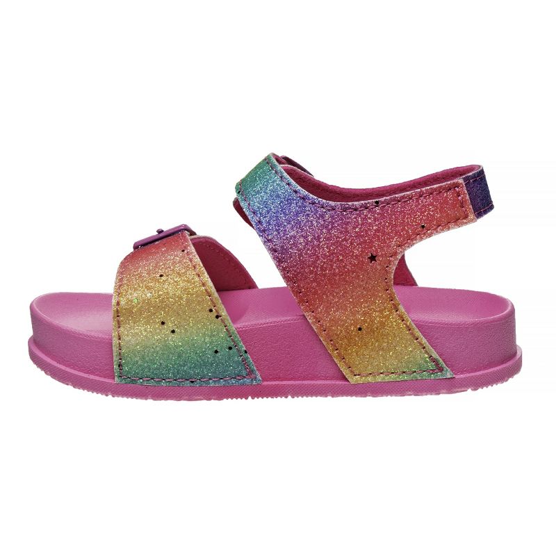 Laura Ashley Toddler Flat Sandals Comfort Footbed Slippers Adjustable Slides, 3 of 8