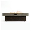 Christopher Knight Home Nova Modern Rectangular Patio Iron 50,000 BTU Fire Pit Table with 3 Height Options - 3 of 4