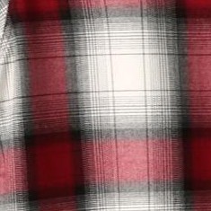 red cream plaid