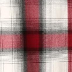 red cream plaid