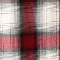 red cream plaid