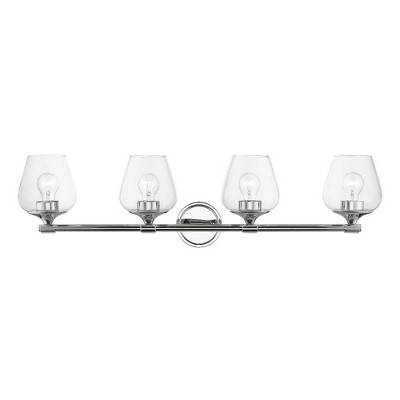 Livex Lighting Willow 4 - Light Vanity in  Polished Chrome