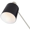 Pacific Coast Lighting Mid Century Modern 72" Tall Standing Floor Lamp Large Arc 3-Light Silver Metal Nickel Finish Living Room Bedroom Black Shade - 3 of 4