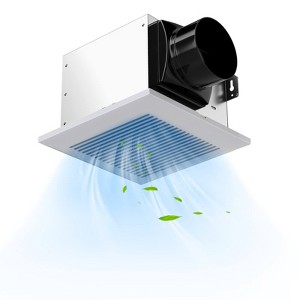 Costway 80 CFM Ceiling Mount Bathroom Exhaust Fan with Metal Housing 4 Inches Duct White - 1 of 4