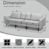 Costway Modern Modular 3-Seat Sofa Couch w/ Side Storage Pocket & Metal Leg - 4 of 4