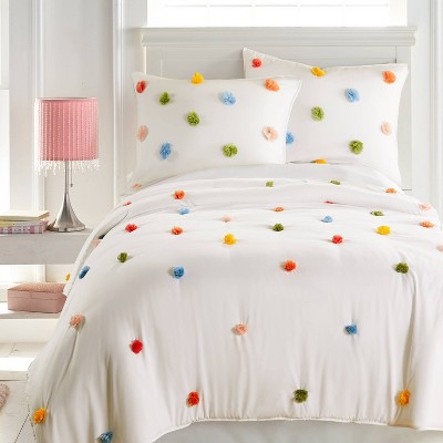 Colorful Pompom Quilt Set Homthreads Target