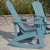 Merrick Lane Set of 2 All-Weather Polyresin Adirondack Rocking Chair with Vertical Slats - 2 of 4