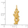 Black Bow Jewelry 14k Yellow Gold Gemini the Twins Zodiac Satin and Diamond Cut Charm - 4 of 4