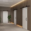 NicBex Barn Door 28" x 84" "T" Style Real Primed Door Slab with Sliding Hardware, Modern Interior Barn Door with Adjustable Floor Guide - 4 of 4