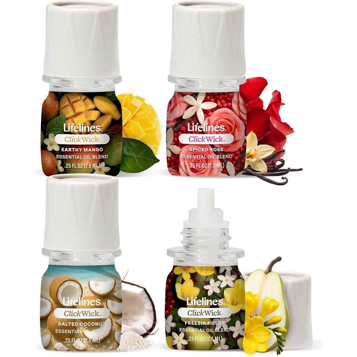 Lifelines 4pk Clickwick Lush Earth Collection Essential Oils
