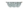 Faux Silk Embroidered Window Valance Grey 50x18" - 2 of 4