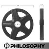 Philosophy Gym Set of 2 Rubber Coated 2-inch Olympic Grip Weight Plates for Weightlifting - 3 of 4