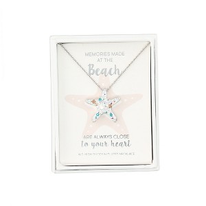 Pavilion Gift Company - Beach - Starfish - 16.5"-18.5" Rhodium Plated Necklace - Necklaces - 1 of 4
