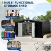 Garvee 8 x 10 FT Outdoor Metal Storage Sheds, Metal Tool Shed With Lockable Door & Air Vents for Backyard Garden Patio Lawn - 3 of 4