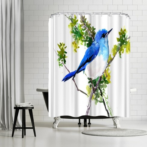 Shower Curtain Bluebird Mountains