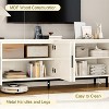 Dyonery 70" Fluted TV Stand, Entertainment Center with Storage£¬ Adjustable Shelf, Modern TV Console for Living Room and Bedroom, White - 2 of 4