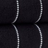 Hastings Home Luxury Cotton Bath Sheet Set Black/White, 2 Pieces - 3 of 4