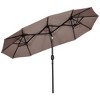 Outsunny 9.5' Double-sided Patio Umbrella with 3 Air Vents, Tilt and Crank, Outdoor Umbrella - 4 of 4
