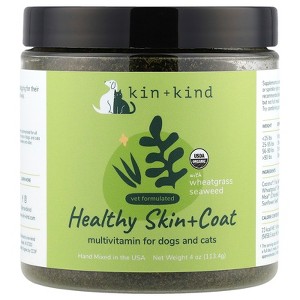 Kin+Kind Healthy Skin + Coat, Multivitamin For Dogs and Cats, 4 oz (113.4 g) - 1 of 3