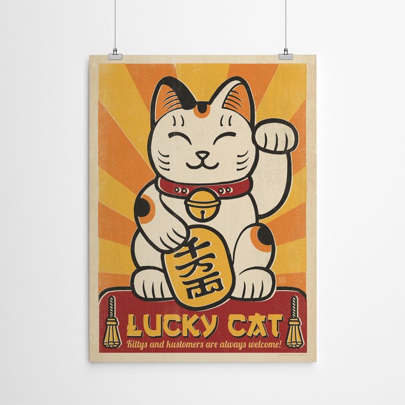 Americanflat Vintage Animal Cat Lucky Cat By Anderson Design Group Poster, 4 of 7