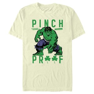 Men's Marvel St. Patrick's Day Pinch Proof Clover Hulk T-Shirt - 1 of 4