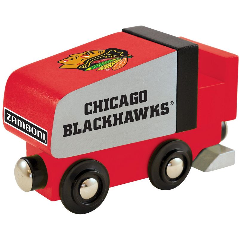 MasterPieces Officially Licensed NHL Chicago Blackhawks Wooden Toy Train Engine For Kids, 1 of 6