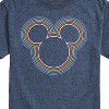 Men's - Disney - Mickey Logo Rainbow Outline Short Sleeve Graphic T-Shirt - 2 of 4