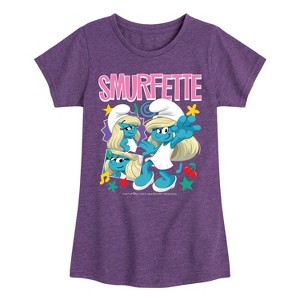 Girls' - Smurfs - Smurfette Fitted Short Sleeve Graphic T-Shirt - 1 of 4