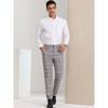 Lars Amadeus Men's Flat Front Office Prom Classic Plaid Dress Pants - 4 of 4