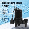115V Single Speed High Flow Swimming Pool Pump, Self-Priming with Filter Basket and Drain Plug, Energy Efficient and Low Noise Design for Above Pools - 2 of 4