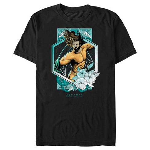 Men s Aquaman And The Lost Kingdom Floral Portrait T shirt Target