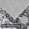 Vintage Area Rug Medallion Floral Print Washable Rugs Non Slip Soft Foldable Throw Rugs for Living Room Bedroom - 4 of 4