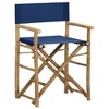 vidaXL Director's Chair Set of 2 Dark Grey Bamboo, Polyester Standard - 2 of 4