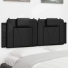 vidaXL Headboard Cushion Bedroom Upholstered Pillow Back Headboard Faux Leather - Black 59.8" - 2 of 4