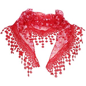 INSPIRE CHIC Lace Mantilla Tulle Triangle Head Covering Church Veil Scarves 1Pc - 1 of 4