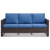 Buenhomino Outdoor Patio Furniture - Wicker Sofa with Removable Cushion, 3 Seater Rattan Couch with Deep Seat for Balcony Deck Backyard - 2 of 4